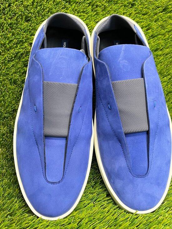 Wolf & Shepherd Cruise Ace Mens Size 11 Blue White Casual Leather Slip On Shoes main image 4